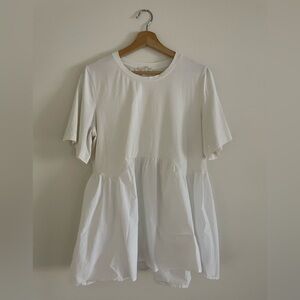 COS // white peplum tee L